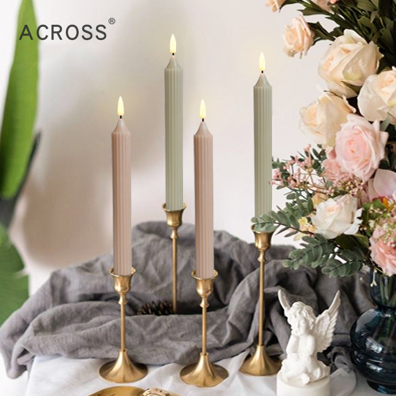 Nordicins morandi vela larga parafina boda banquete de velas cena decoración de velas romántica cera de palo