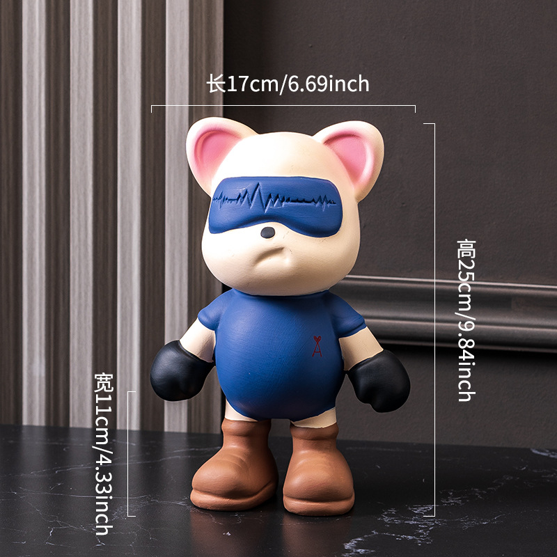 25 cm agarra al oso y tira del oso azul oscuro.