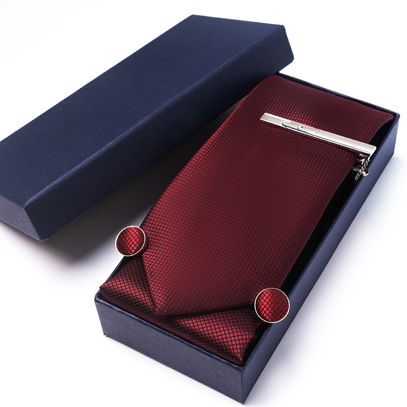 20 Herbst Neues Fünfteiliges Krawattenset Einfarbig Guangzhou_voghion.com