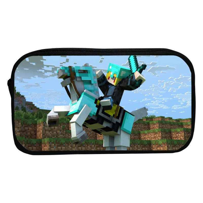 Новая печатная рюкзак-ручка для Minecraft мультфильм Minecraft канцелярская сумка школьный первоклассник детский хранение сумка