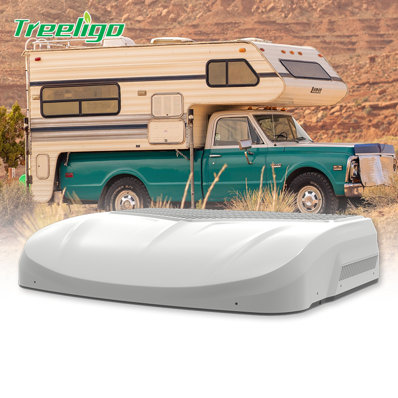 Treeligo nuevo coche aire acondicionado máquina integrada 12V24V alta capacidad de refrigeración camión RV aparcamiento refrigeración Aire Acondicionado