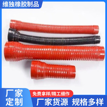 硅胶钢丝波纹软管涡轮增压高温夹布大口径汽车空气进气橡胶水管