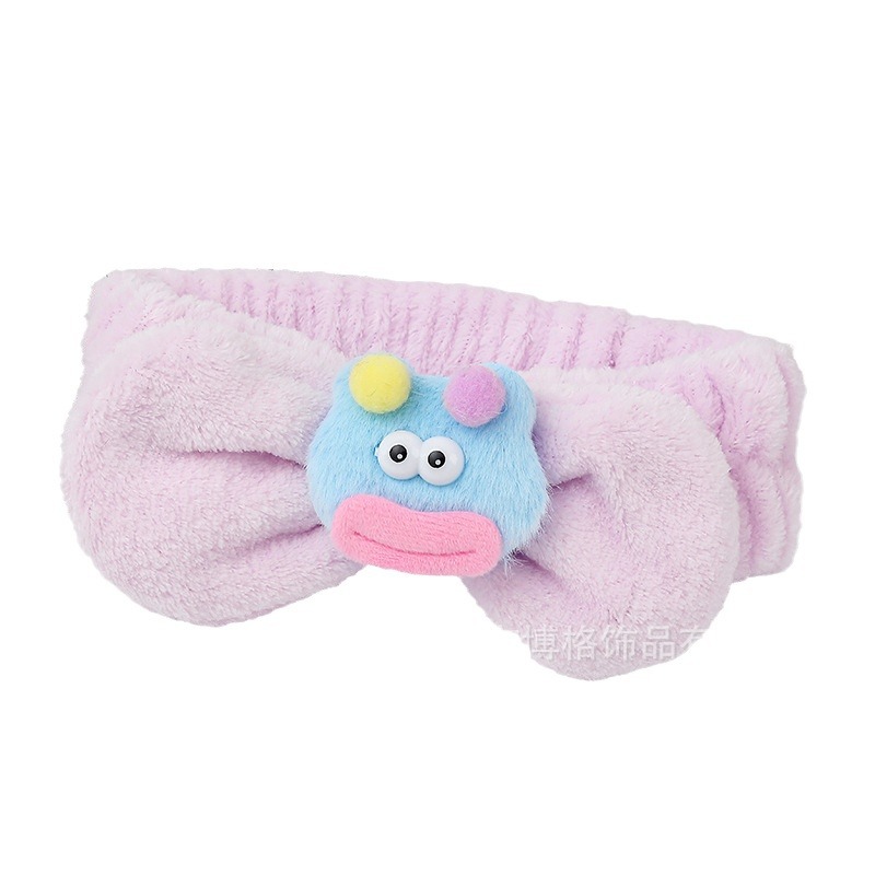 Corea del Sur de dibujos animados banda de pelo diadema para las niñas cara de lavado banda de pelo lindo oso de peluche cabeza estrella banda de pelo al por mayor