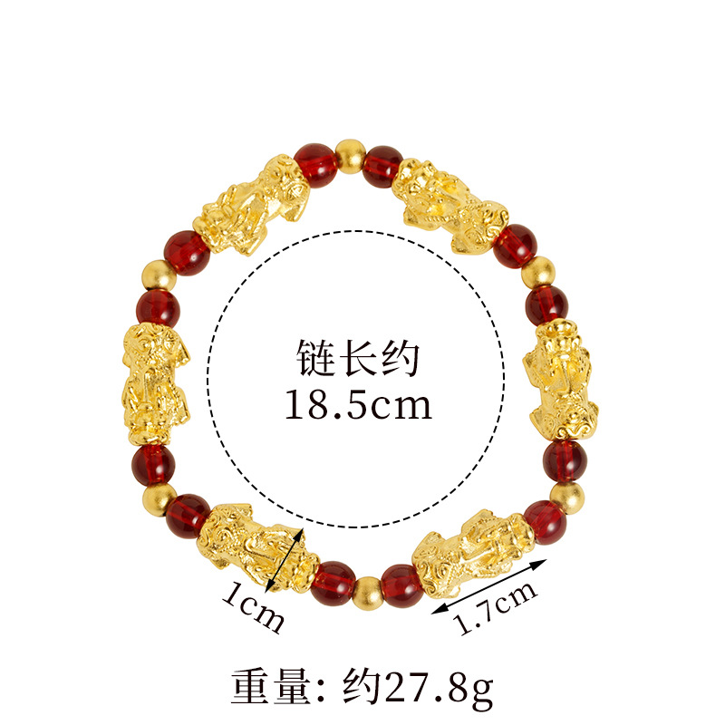China Feng Gu Fasha Jin Zheng pulsera auspiciosa retro hegemónica Ruyi joyas de mano brazalete accesorios Yiwu al por mayor image 5