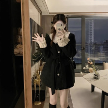 小香风红色新年战袍西装大衣女春装小个子收腰气质穿搭超好看外套