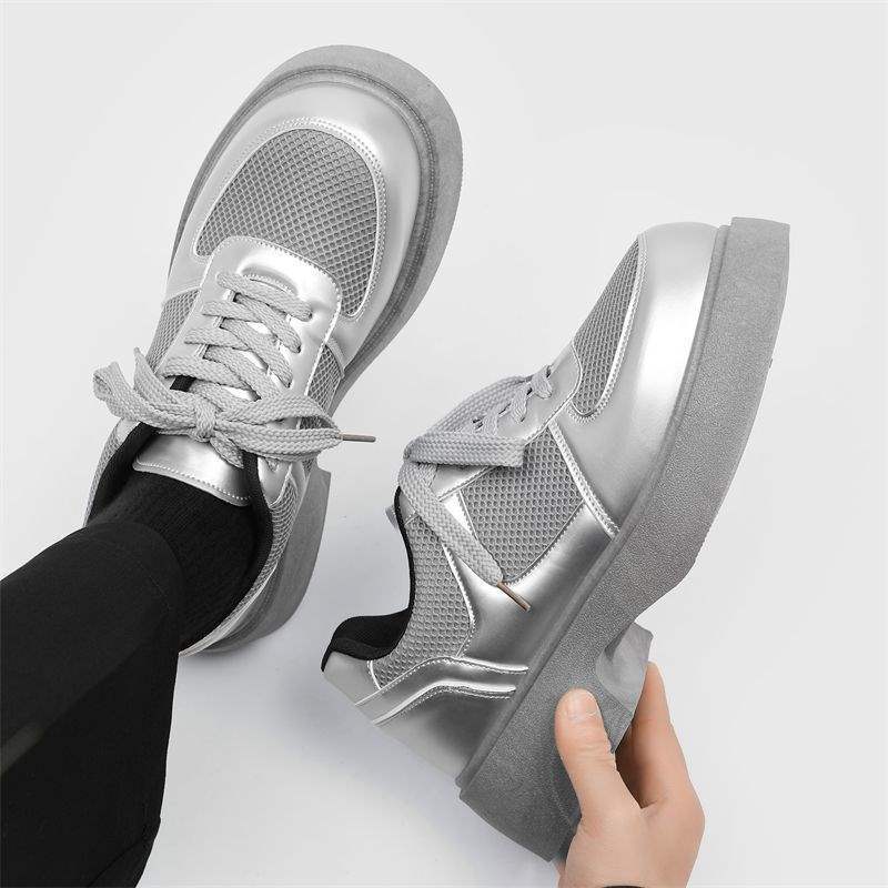 ShoeVault, scarpe da uomo in pelle retrò con suola spessa, stile Derby casual britannico, alla moda, con alluce rialzato, 2025, Z107_voghion.com