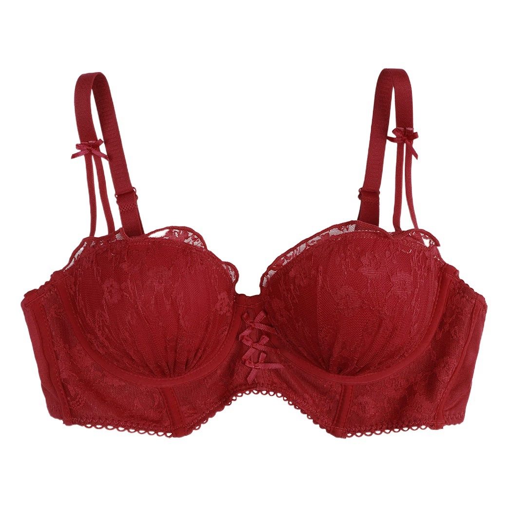 Сладкое французское кружевное красное женское нижнее белье