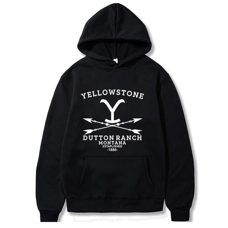 2021 Cross-Border Hot Selling American Drama Peripheral Pure Cotton Sweatshirts Yellowstone Yellowstone Peripheral Sweatshirts for Men and Women Couples 2021 Cross-Border Hot Selling American Drama Peripheral Pure Cotton Sweatshirts Yellowstone Yellowstone Peripheral Sweatshirts for Men and Women Couples