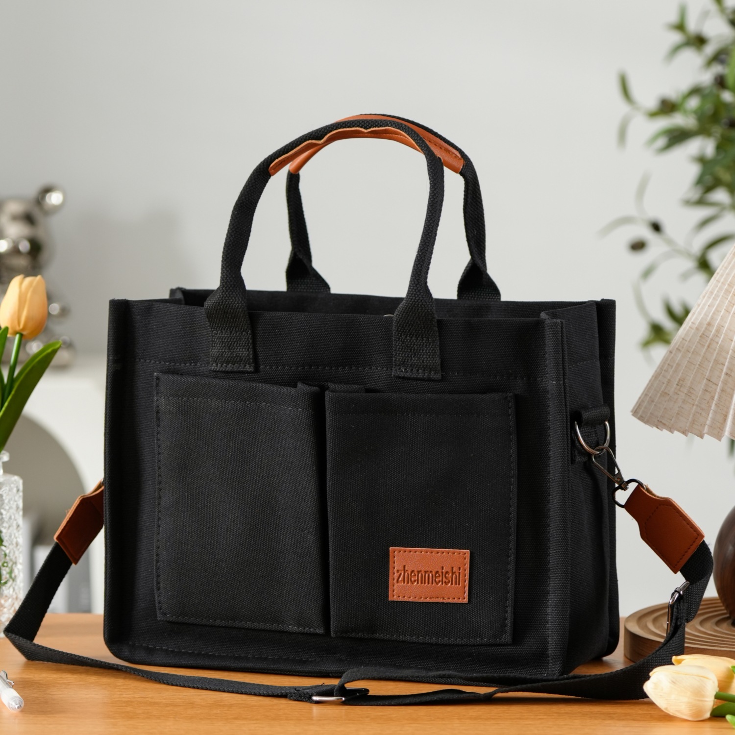 Bolsa de viaje al trabajo, bolso de hombro, bolso de archivo A4, maletín simple, bolso de lona casual, bolso de mano de gran capacidad
