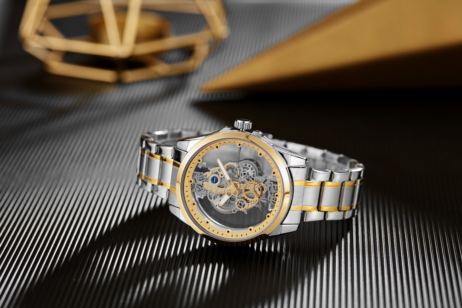 Automatic Mechanical Watch For Men Double Sided Skeleton Design_voghion.com