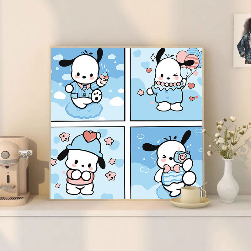 サンリオデジタル油絵 diy 手描きカラーリングクロミメロディー漫画かわいい装飾画メーカー卸売|undefined