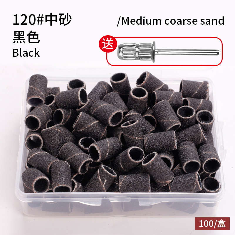 Amazon estilo caliente cabeza de lijado de uñas anillo de arena amoladora eléctrica anillo de arena de uñas caja de color funda de cojinete de montaje