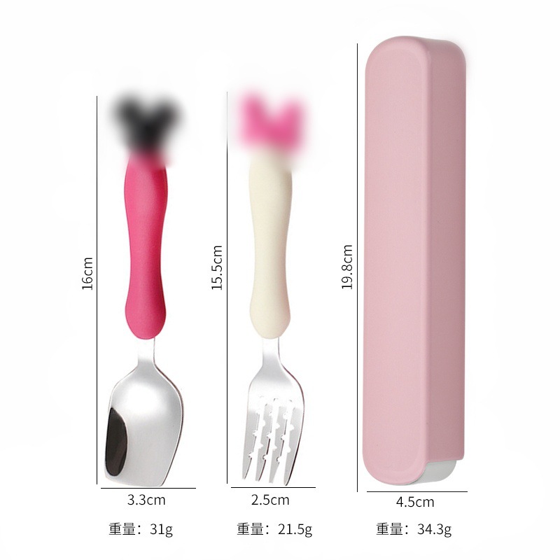 대형 [파우더 박스 세트] 핑크 손잡이와 화이트 손잡이
