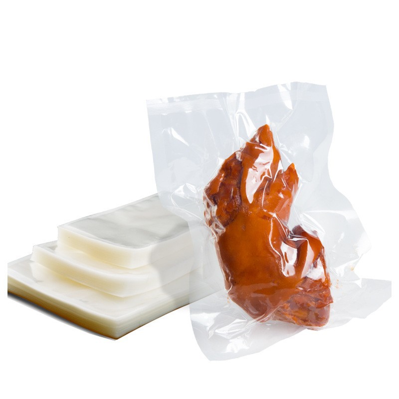 Bolsa de envasado al vacío sellada de tres lados transparente Yingcai en stock bolsa de pollo asado de plástico brillante de grado alimenticio compuesto sellado al por mayor