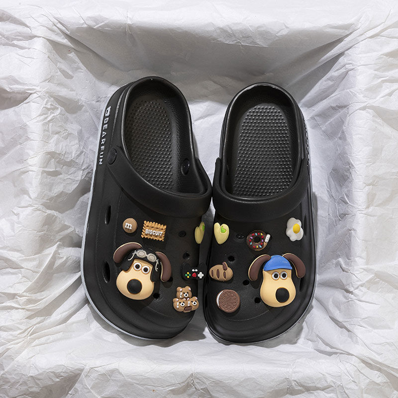 블랙 [핸드독] 에바 부드러운 바닥 외부 착용