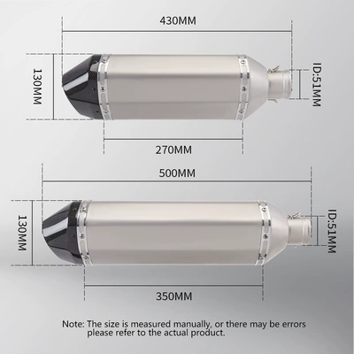 Motorcycle exhaust pipe: Tail Section Muffler Full Section