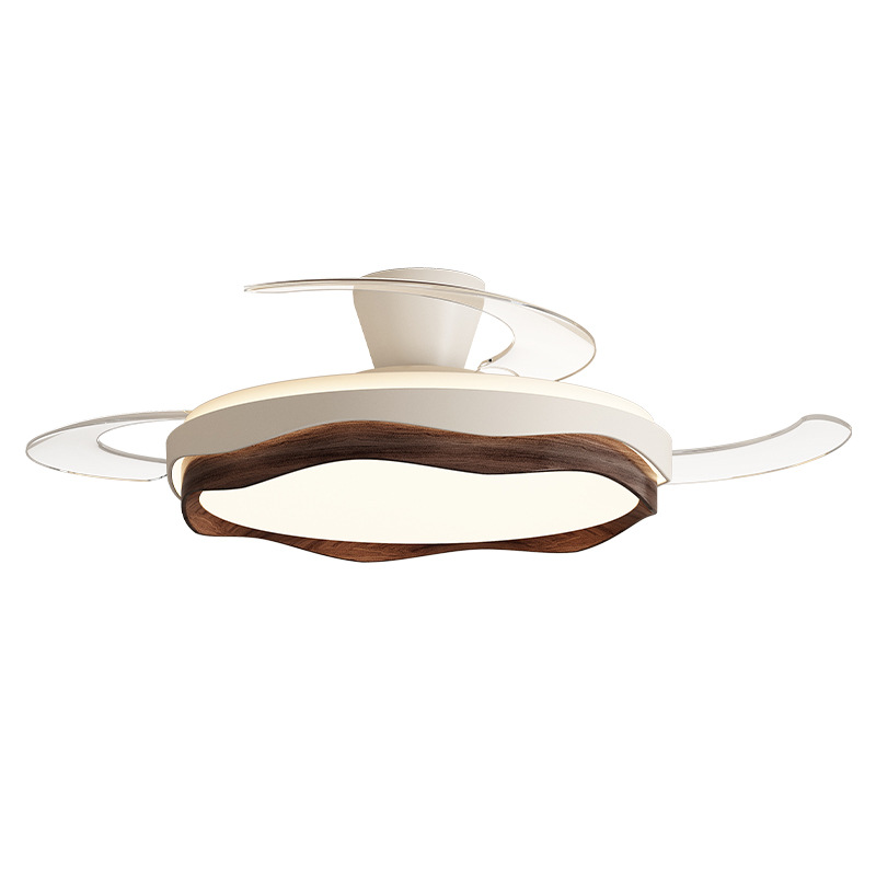 Lámpara Ventilador Invisible Retro 184L de Hierro y PVC para Comedor y Dormitorio