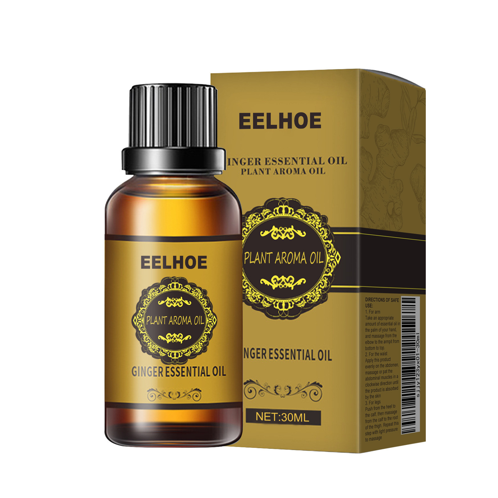 Eelhoe Ginger Essential Oil Skin Highlighting Body Shape Gentle Moisturizing Nourishing Daily Body Massage Essential Oil