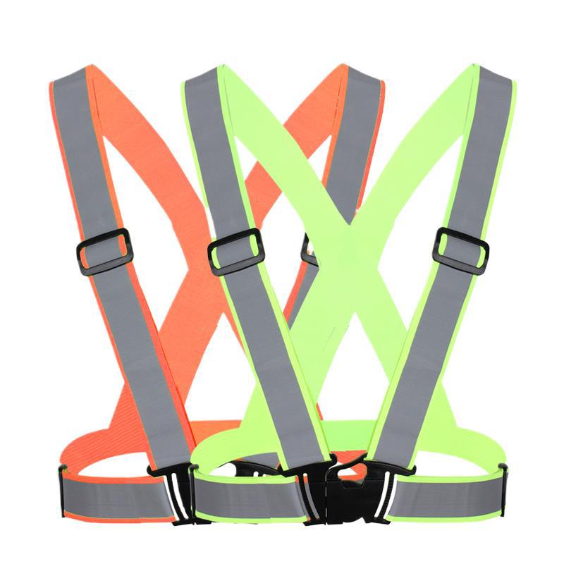 chaleco reflectante elástico chaleco reflectante chaleco de seguridad ropa de protección para montar correr cinturón reflectante automóvil