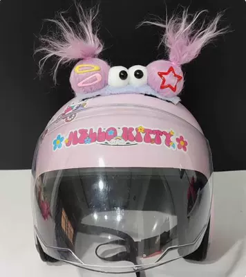 Dəbilqə (Kaska) aksesuarları Three Doll Motorcycle and Electric - fuwa-double-ponytail-purple-excluding-helmet