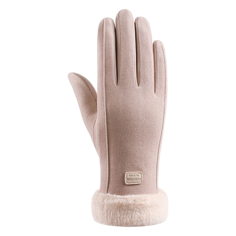 Zhao Dengsheng invierno guantes calientes pantalla táctil de las mujeres forrada de lana engrosada ciclismo al aire libre antideslizante guantes de montar de terciopelo al por mayor