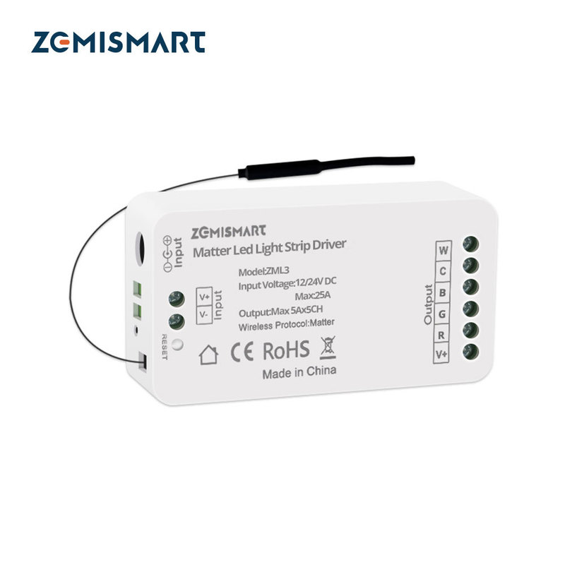 Matter Wifi Light Strip Smart Driver Homekit Direct Dimming and Color Rgbcw/Cw Controller