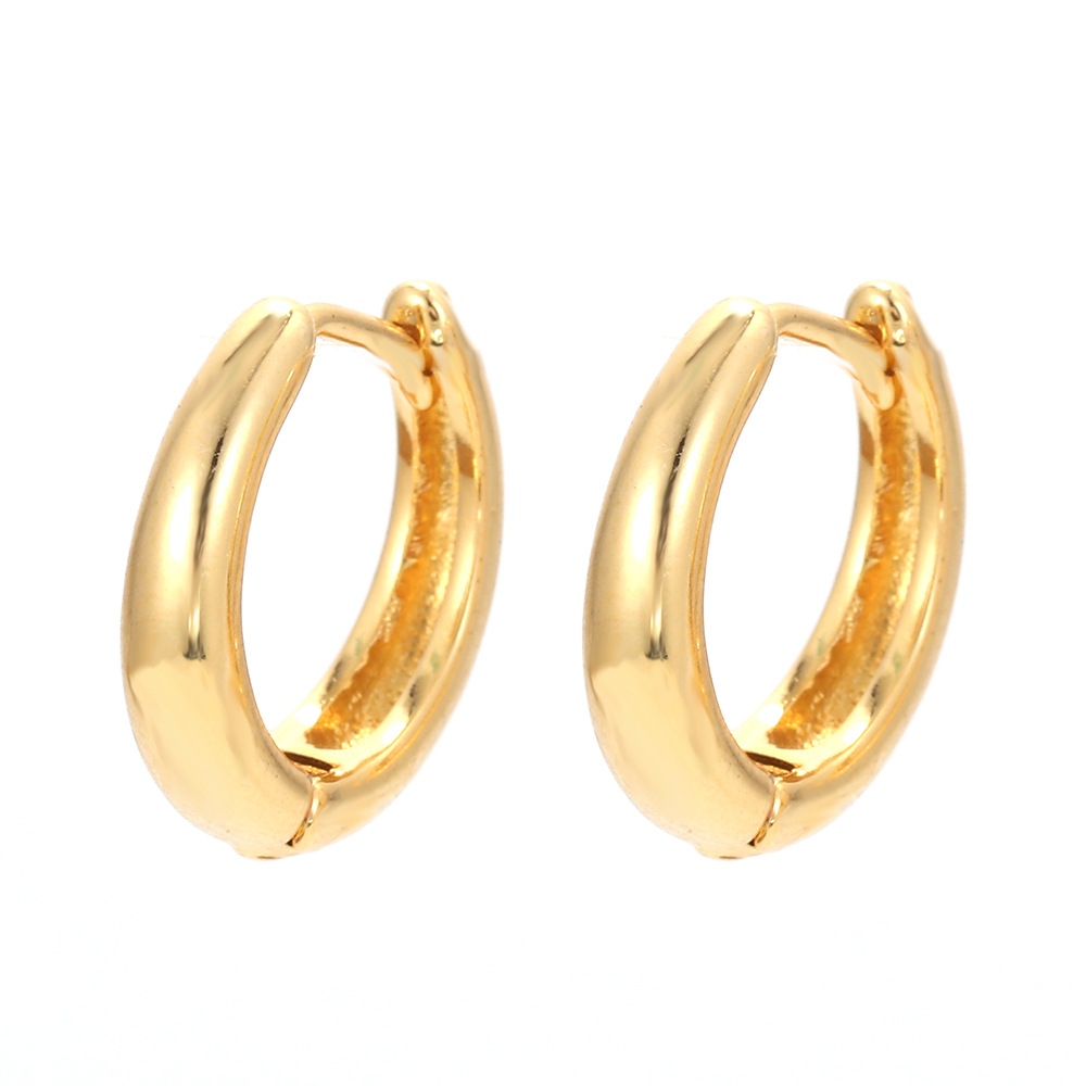 Simple Oval Copper Ear Clip Wholesale Nihaojewelry display picture 1