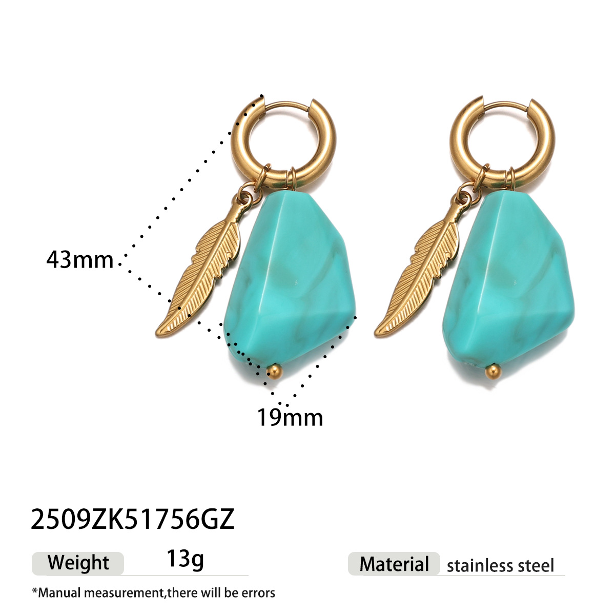 Taina europa y americana pernos de acero inoxidable ligeros de lujo nicho pernos de acrílico exagerados para mujeres no se desvanecen diseño sensación de venta caliente