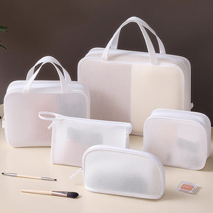 Handheld waterproof capacious cosmetic bag for traveling for swimming, organizer bag
