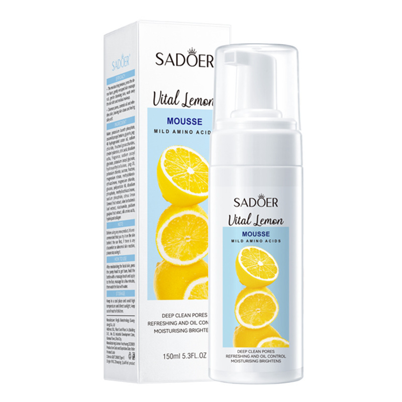 Mousse limpiadora facial lista para usar, SADOER, mousse limpiadora de aminoácidos y clorofila, venta directa de fábricas de comercio exterior