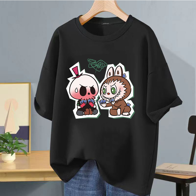 2026 helado seda camiseta impresa de manga corta logotipo grande ropa de trabajo DIY ropa de trabajo impresa de cuello redondo camiseta