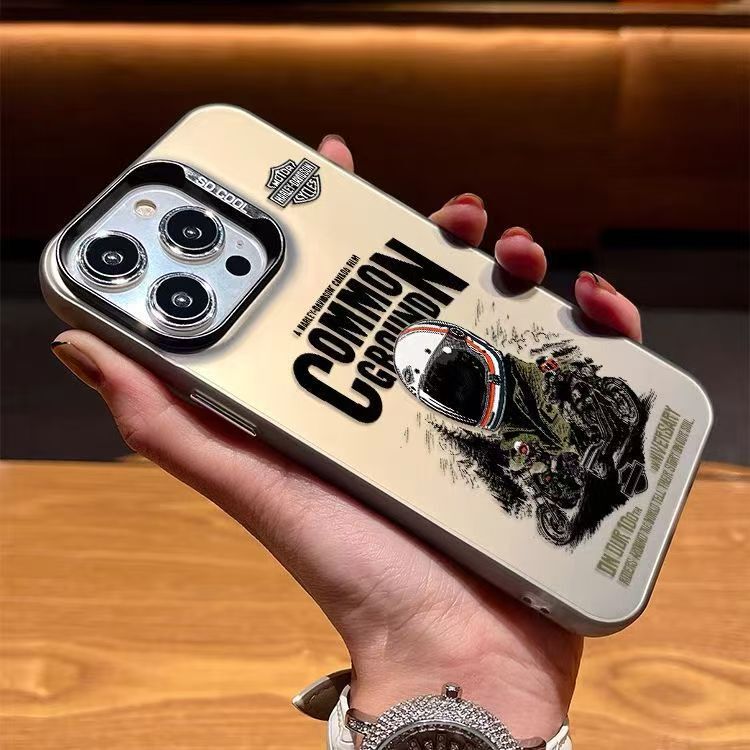 Personalized Motorcycle-Themed Phone Case for Apple 17, iPhone 16 Pro, Cross-Border 14, Premium 15, Creative 13 Pro New Model