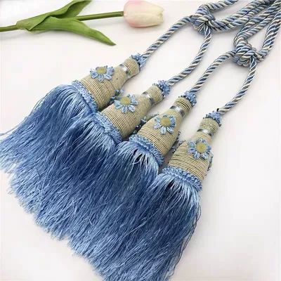 Trailer rope/net/strap — decorative tie ball hanging accessories - one-5-pairs-decal-ball-lake-blue