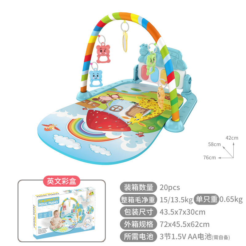 Gimnasio Musical con Tapete para Bebés 0-36 Meses, Piano de Pie y Luces