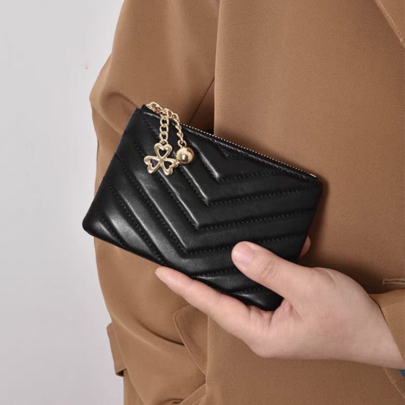 Pequeña bolsa de cambio para mujeres 2025, nueva bolsa de llaves con cremallera, bolsa de tarjetas, pequeña bolsa de monedas de estilo de diamante