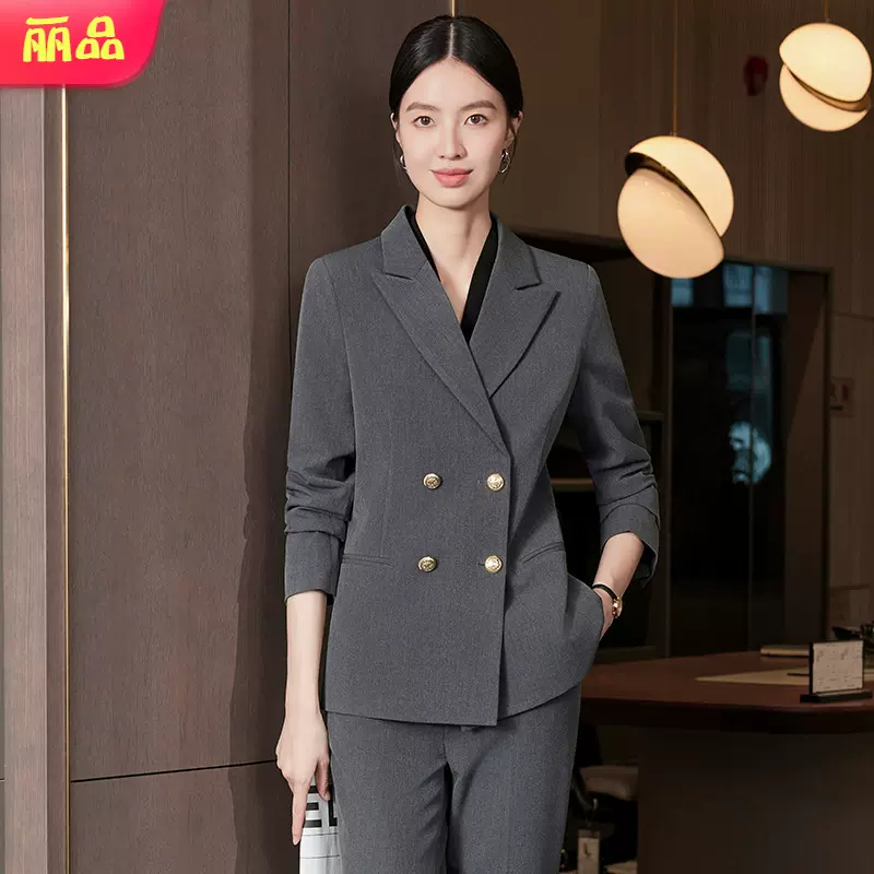 2025春秋新款黑色西装外套女公考面试正装通勤职业大学生西服套装