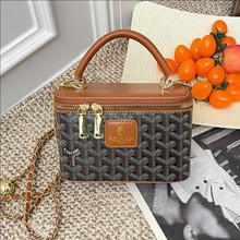 跨境2025冬新款女士手提化妆包时尚盒子包女洋气斜挎包百搭单肩包