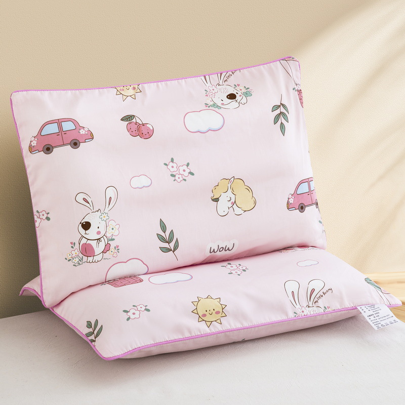 Almohada para niños de jardín de infantes AB cara Almohada de terciopelo de guisantes de algodón Almohada de almohada desmontable para niños de uno a diez años