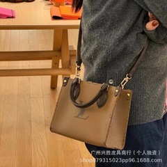 on the go 托特包2025新款老花mini购物袋复古斜挎手提女包25cm