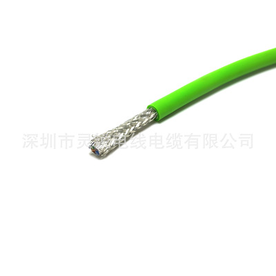 [CAT6A六类拖链网线 4*2*26AWG 绿色外皮 过测试65米万兆工业网线]
