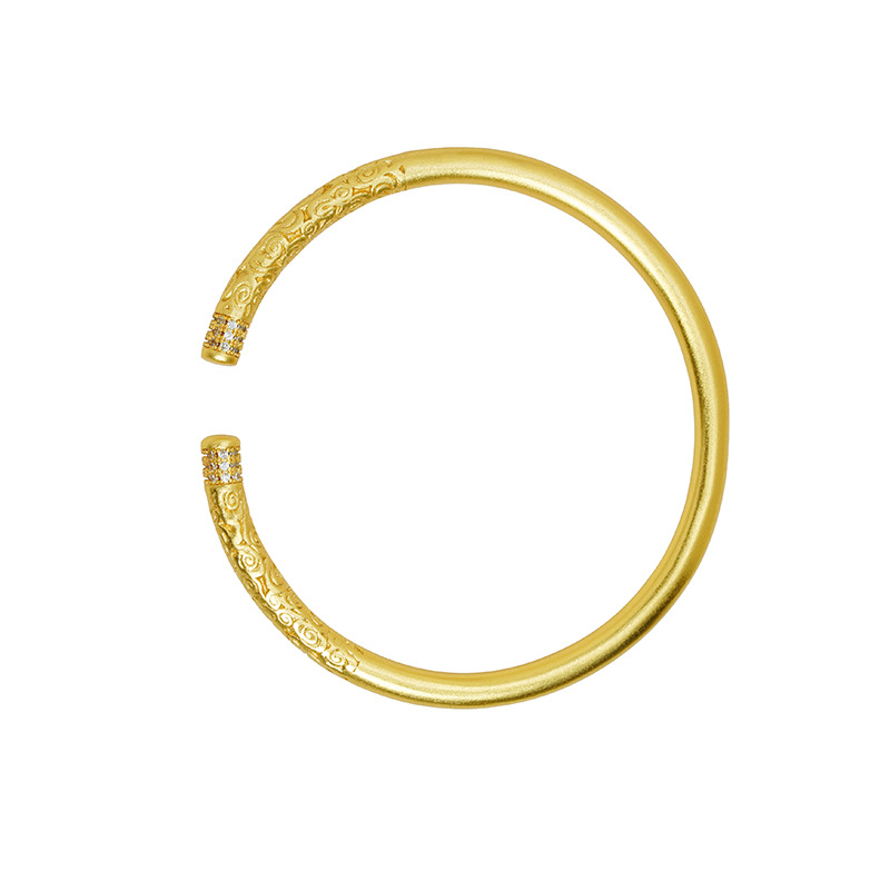 Mujeres de oro de arena vietnamita retro diamantes antiguo anillo de fasu pulsera de tirón nuevo estilo chino joyas no desvanecidas