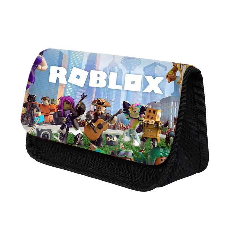 新型ROBLOXペンケース 学生用 大容量収納 文具箱 男の子向け 個性的 耐汚れ 二層式ペンケース 輸入品|undefined