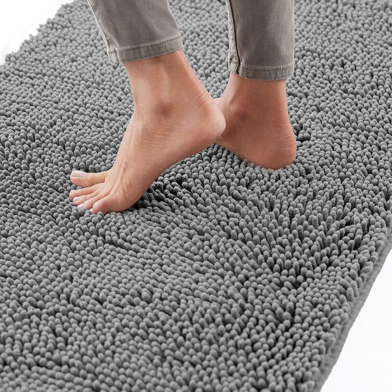Bathroom Carpet Mat Thick Soft Absorbent Chenille Microfiber Mat Wash Shower Floor Mat Home Decorative Mat