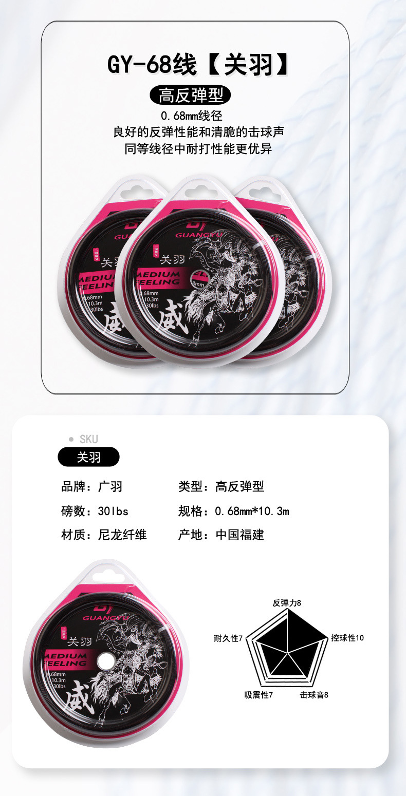 Badminton snaar duurzaam en elastisch voor badmintonracket_voghion.com