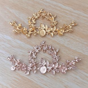 Alloy jewelry accessories big hair Crown Diamond-embedded ancient style hairpin bridal fan material diy alloy accessories