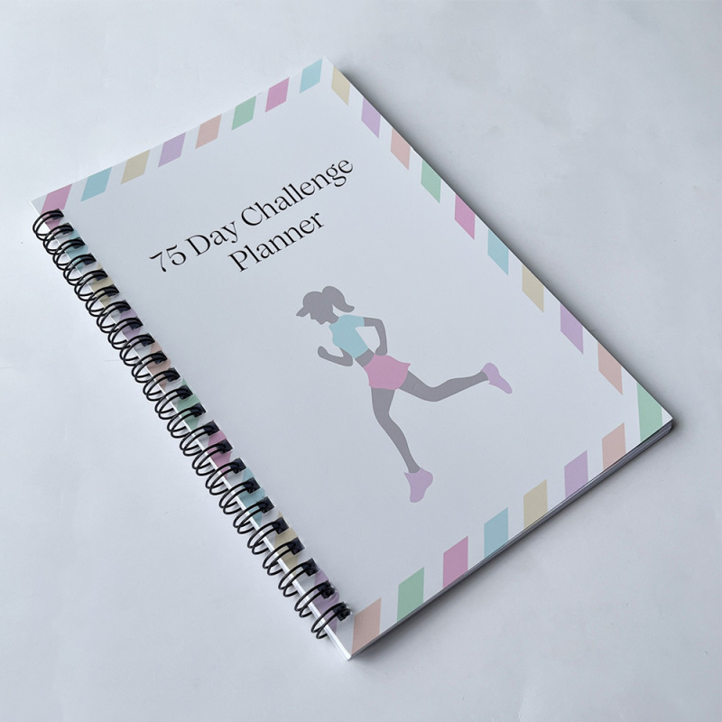 现货可贴标75-Day Challenge Planner75 天挑战计划本记事本|undefined