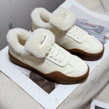 欧货女鞋2025冬新款真皮加绒平底德训鞋休闲运动板鞋阿甘鞋小白鞋