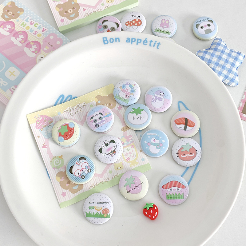 オリジナルかわいい昔ながらのミニバーチャーかわいい漫画ハンドブック装飾バーチャー 25 ミリメートルバッジピンかわいい|undefined