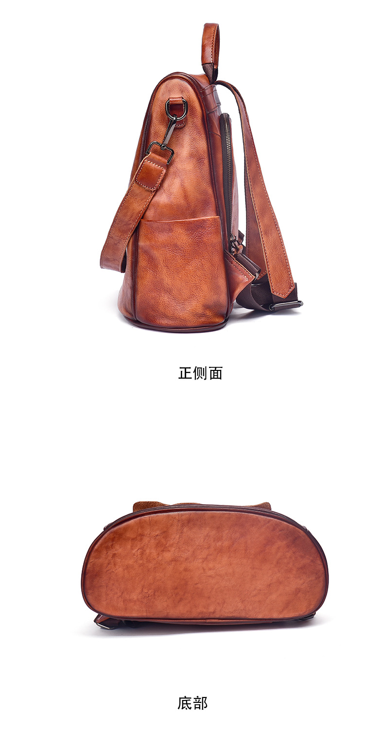 Ba lô retro phong cách Âu Mỹ chống trộm dung tích lớn — Màu đen cổ điển, Cà phê cổ điển, Màu nâu cổ điển chi tiết 15