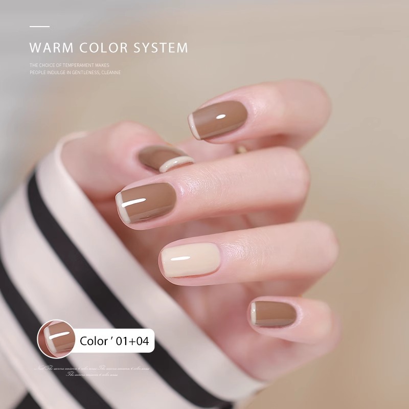 Esmalte de Uñas en Gel de 24 Colores, Tono Caramelo Otoñal, Popular en Otoño e Invierno, Novedad 2025, Gel de Fototerapia Blanqueador Ámbar para Manicura